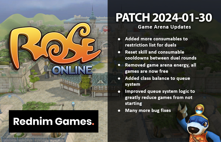 Patch Notes - 2024-01-30 (Game Arena Updates)